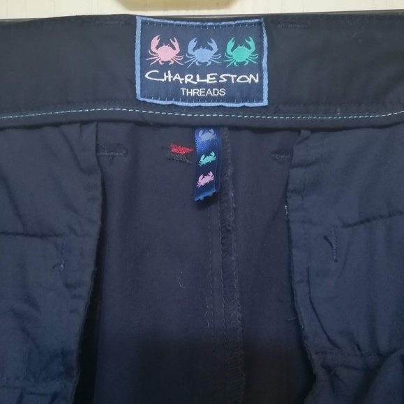 Men's Charleston To Navy Embroidery Stitch Flags D - Picture 2 of 5